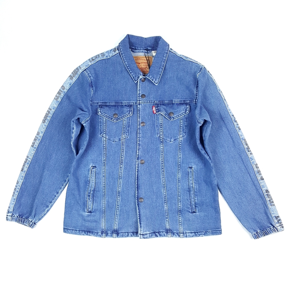 Levi's Mens Track Coach Side Stripe Trucker Jacket